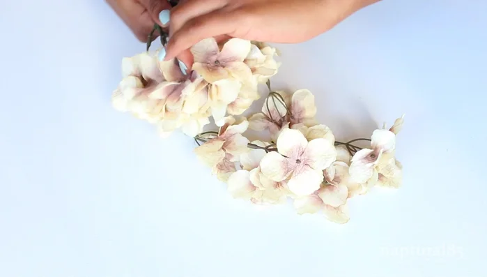 Cut the stem wires in half for easier handling.