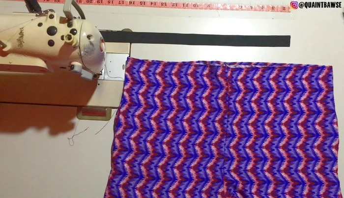 Stitch the ends of the elastic together with a quarter-inch seam allowance.