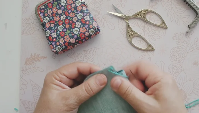 Reinforce the corners by stitching two times around.
