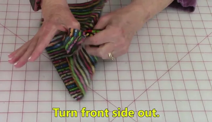 Pin the opening closed and stitch close to the edge to secure it.