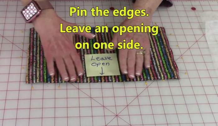 Trim the corners to about 1/8 inch to reduce bulk.