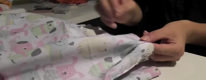 Sew twice around the pleated area for a sturdy seam.