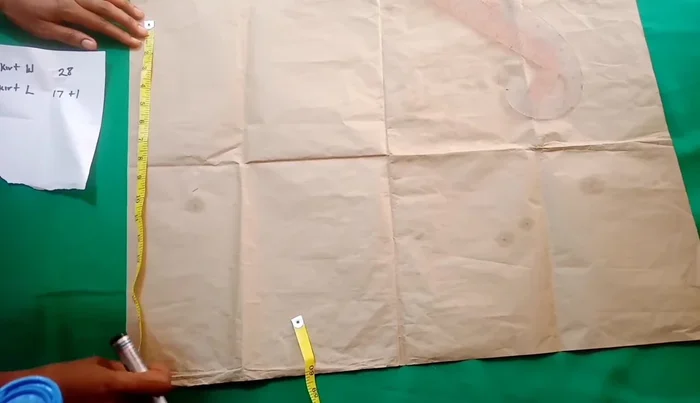 Mark the waist measurement on your fabric.