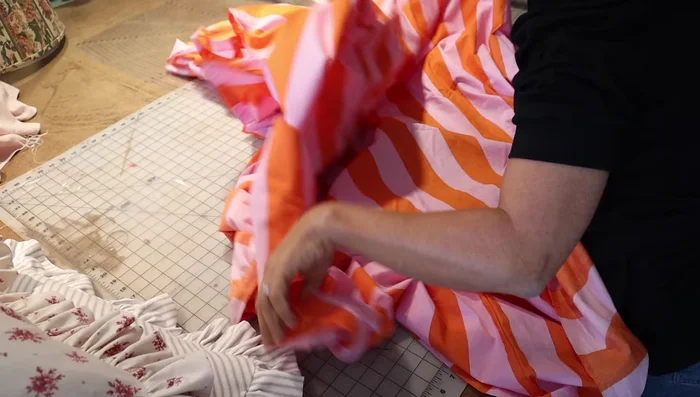 Disassemble the duvet cover, cutting one layer at a time.