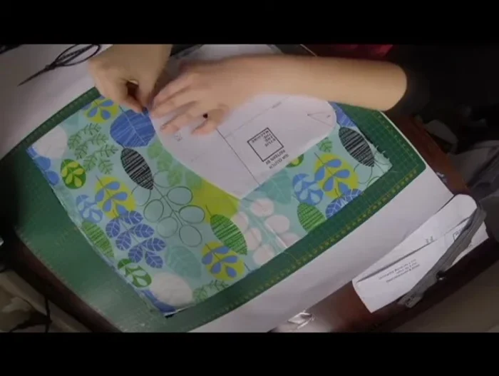 Mark notches and dart points on the outer fabric.