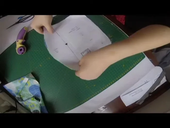 Mark notches and dart points on the outer fabric.