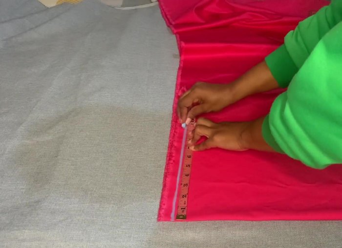 Find the center for the waist and come down 4 inches for the dart length. Open the darts by 0.5 inches.