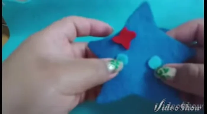 Embroider or sew on facial features (eyes, mouth).