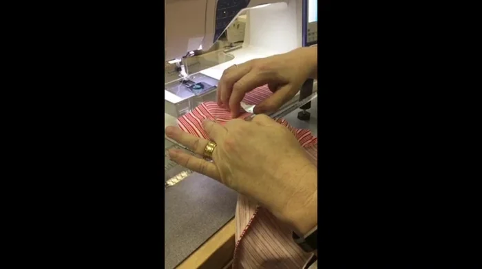 Attach the hexagon end pieces: Sew the plain hexagon piece to one side of the ball, from marking to marking. Repeat for the other five sides. Baste around the top of the ball before attaching the second hexagon to make it easier to handle.