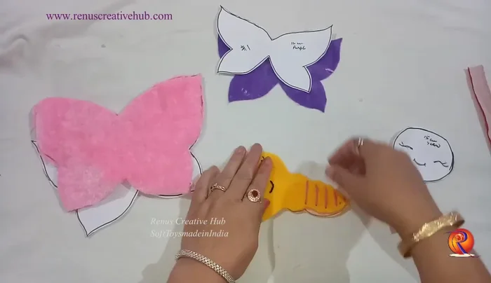 Sew the two body pieces together, leaving an opening at the back for stuffing.