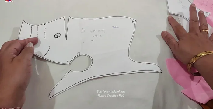 Stuff the toy with fiberfill.