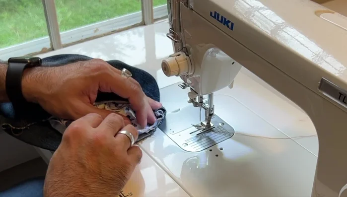 Assemble hat: Place the lining inside the exterior pieces, matching notches. Sew the edge together with a small seam allowance.