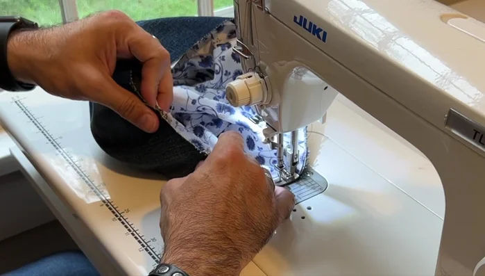 Finish: Top stitch the hat band to the inside of the hat. Trim threads, press and shape the hat.