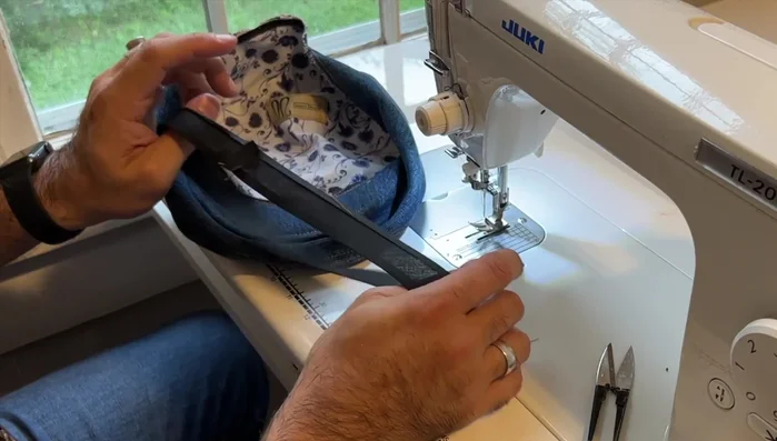 Finish: Top stitch the hat band to the inside of the hat. Trim threads, press and shape the hat.