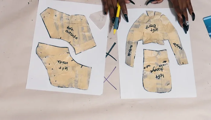 Sew and glue the upper parts of the boot together, then glue on the front pieces.