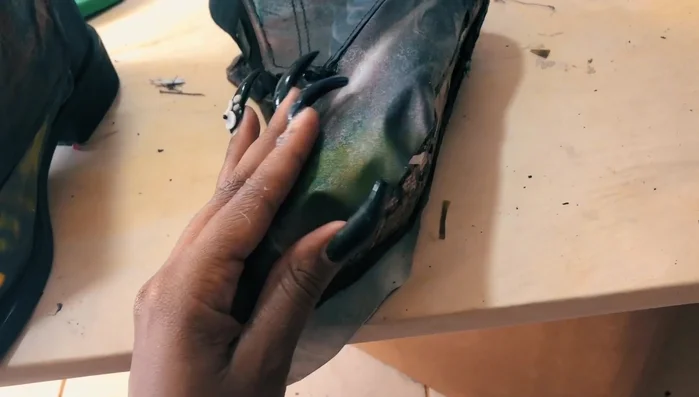 Add grommets and laces.