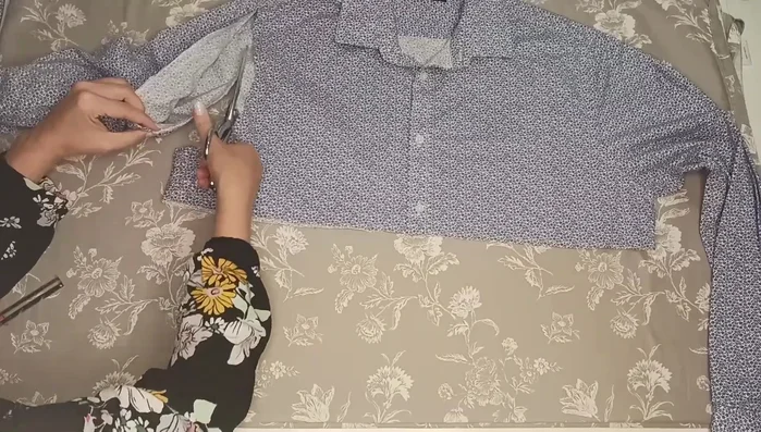 Pin and sew the side seams of the bodice.