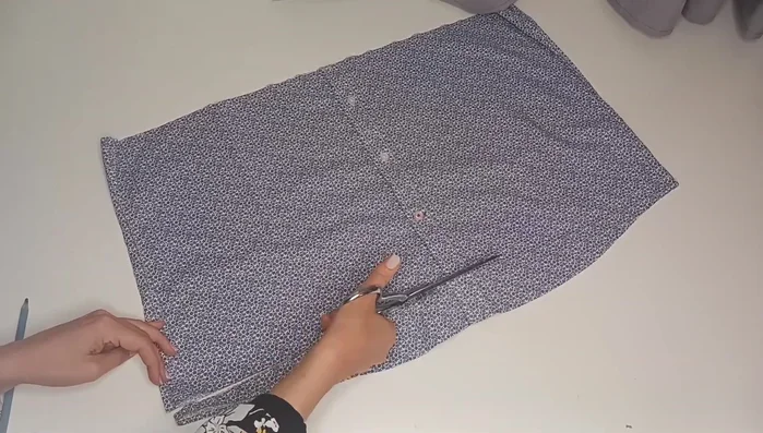 Repeat steps 8-10 to create and attach a second tier using fabric from the first shirt.