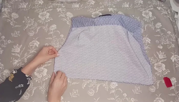 Pin and sew the side seams of the bodice.