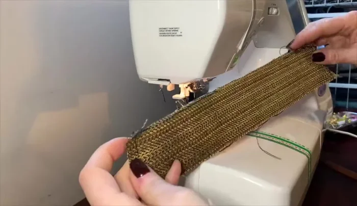 Sew the recessed zipper casing pieces together, flip, and topstitch to attach the zipper.