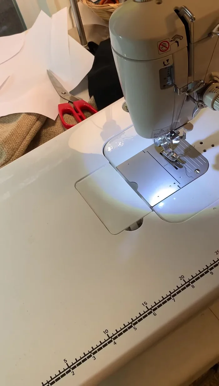 Sew the mittens: With right sides together, sew around the perimeter of each mitten, leaving the bottom opening for the hand open. If using a sewing machine, you can optionally pin the pieces together first.