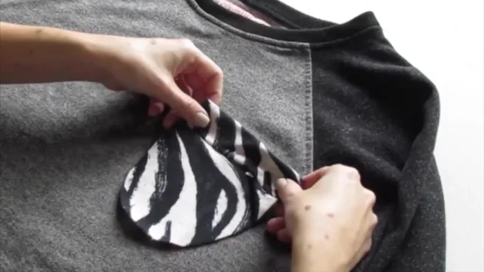 Position the pocket on your garment where you want it.