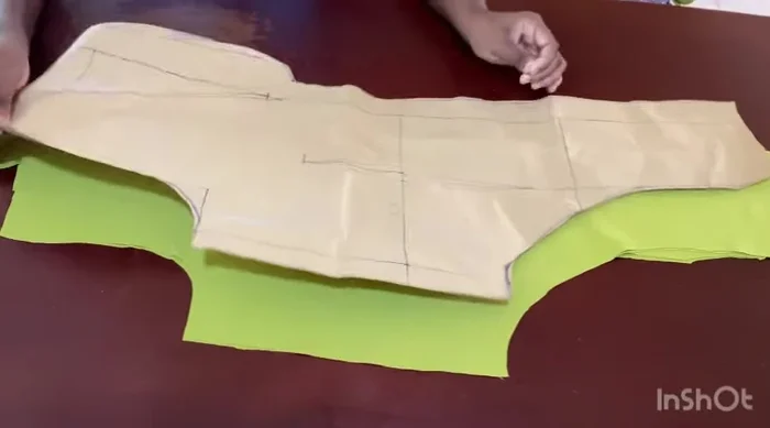 Cut facing pieces to finish the neckline and armholes.