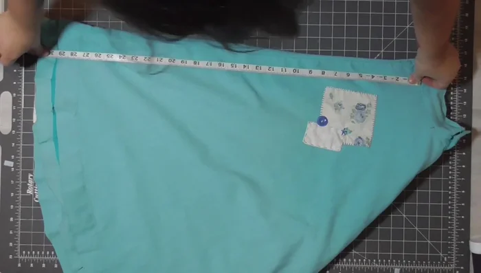 Cut ruffle pieces (4 inches wide, length of fabric).