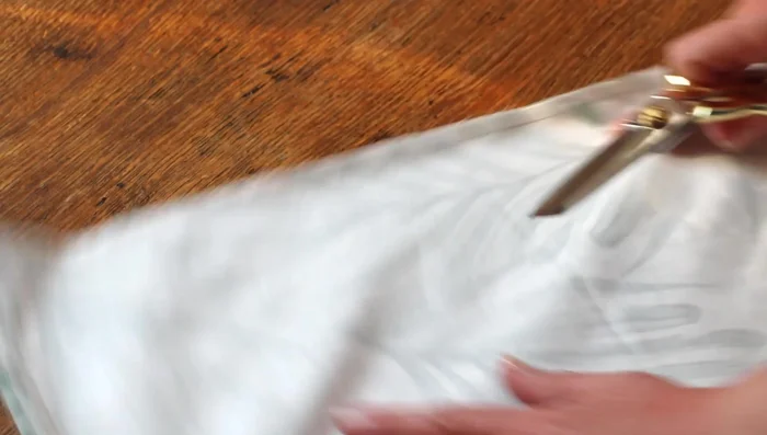 Cut the excess fabric at the corners to avoid bulkiness.