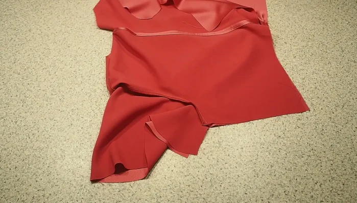 Close the side seams: Pin and sew the side seams, finish the edges, and press.