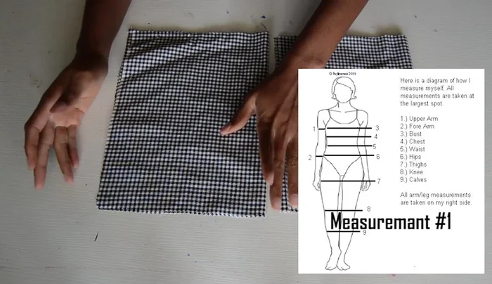 Measure around your arm, add 3 inches, and cut fabric for the sleeves (10 inches long). Create a 2-3 inch armhole curve.