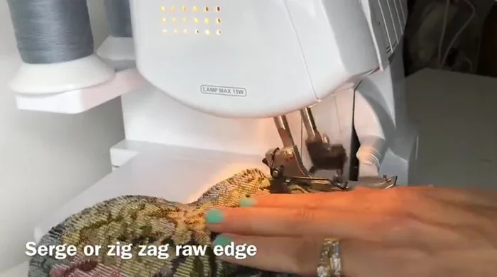 Serge or zig-zag stitch the edges to prevent fraying.