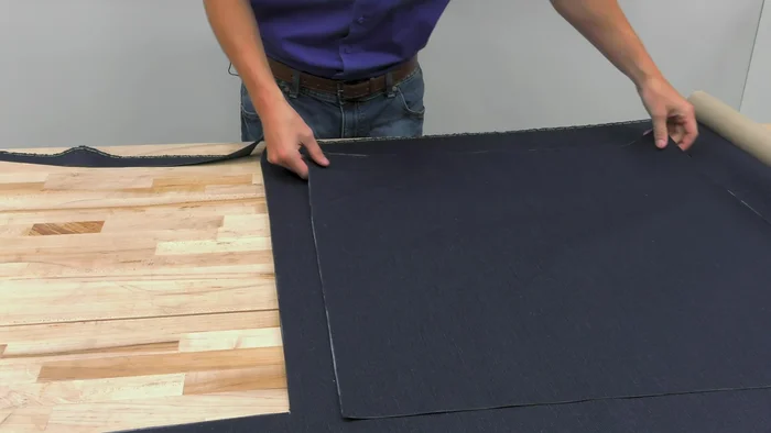 Create a second panel, ensuring the fabric grain matches the first panel.