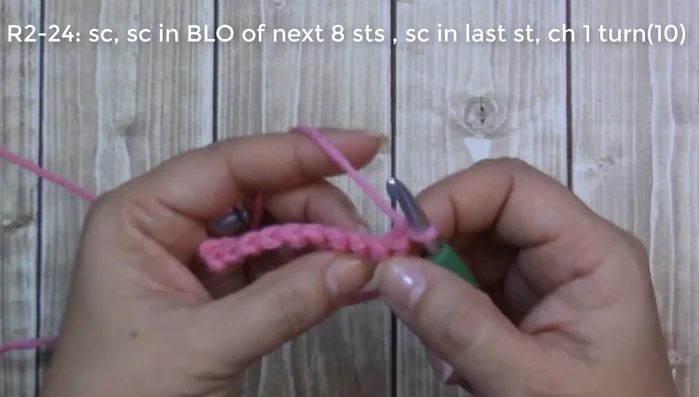 Chain 1, bring both ends together, slip stitch all the way down to join.