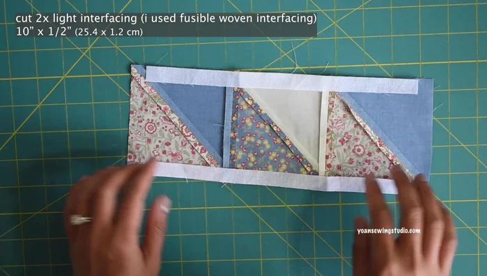 Apply Interfacing to Patchwork Panels: