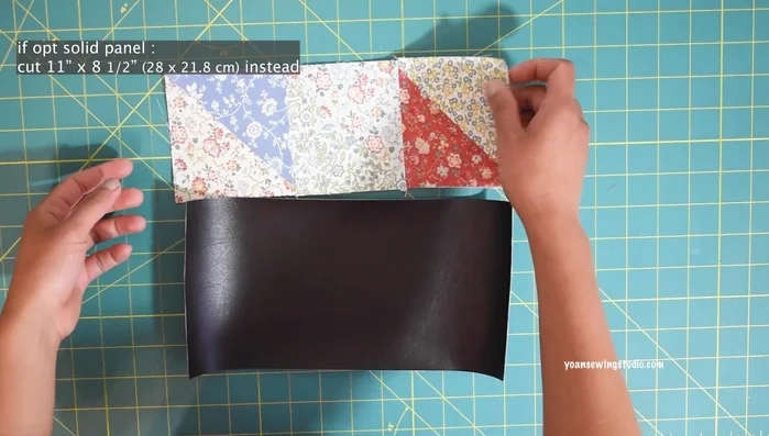 Sew Panel 1 to Zipper: