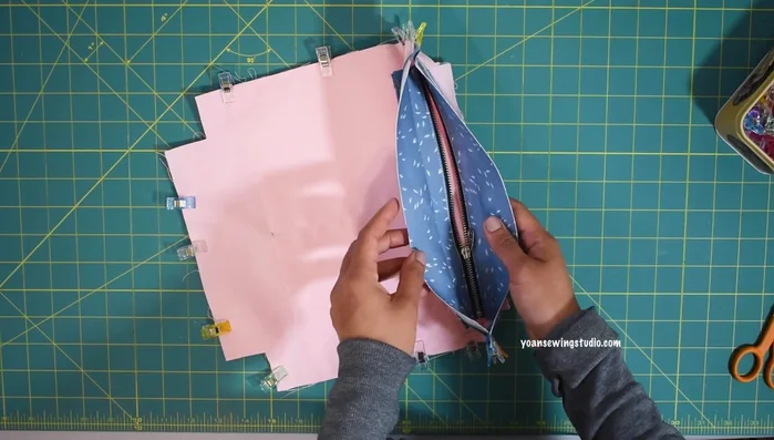 Attach D-ring Tabs to Back Interior: