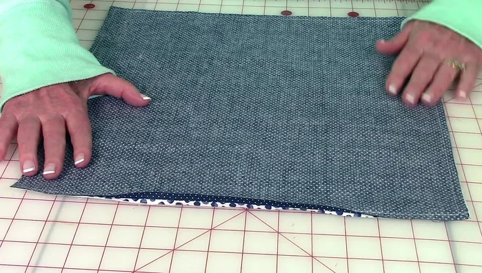 Turn the fabric right side out using a tool to push out the corners.