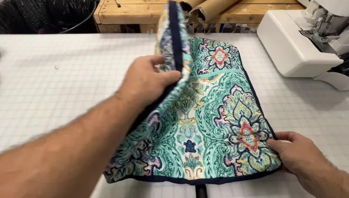 Stitch in the ditch: Stitch in the ditch around the perimeter of the pillow cover to finish the edges.