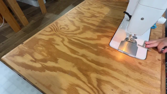 Stitch in the ditch: Stitch in the ditch around the perimeter of the pillow cover to finish the edges.