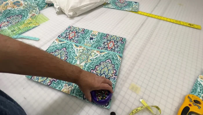 Find center points: Mark the center point on each side of the square and the closure pieces.