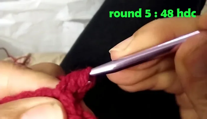 Round 8-9: Chain 1, 1 half double crochet in each stitch around (60 half double crochet total). Slip stitch to join. (Optional: Add another round of increases after every 4 stitches for a larger hat)