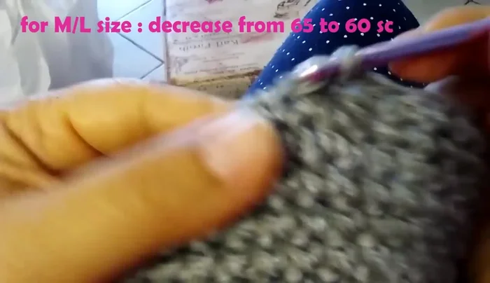 Round 18-20: Chain 1, 1 single crochet in each stitch around (55 single crochet total).