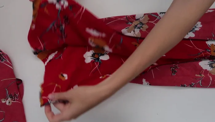 Fold and stitch the skirt edges.