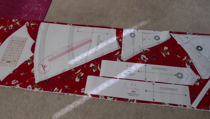 Cut out all fabric pieces using the provided cutting layout to minimize fabric waste.