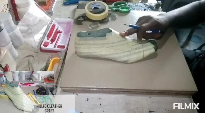 Draw a line from the counter point down to that measurement.