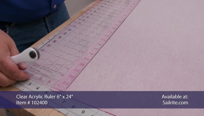 Cut piping and fabric ties to size. Piping should be 1.5 inches wide and long enough to go around the entire perimeter. Ties are 2 inches wide by 20 inches long.