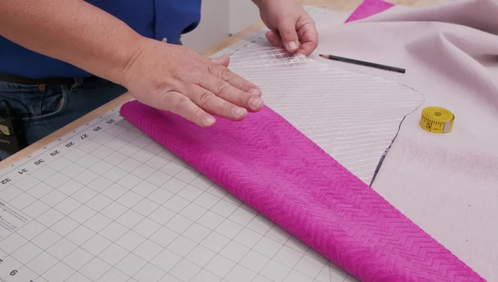 Cut out the pattern and make a mirrored copy for the second chair pad piece.