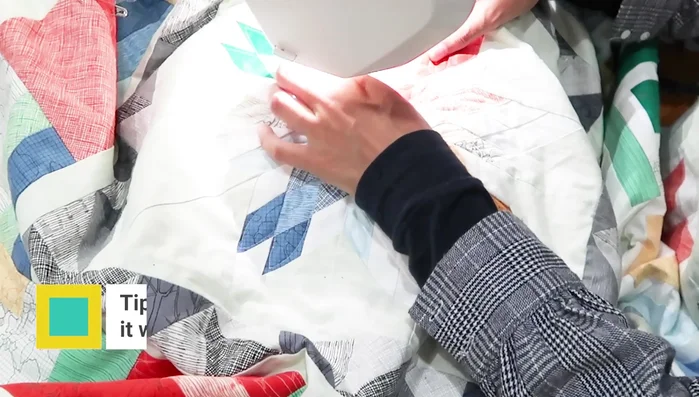 Snip off threads frequently to prevent a large build-up at the end.