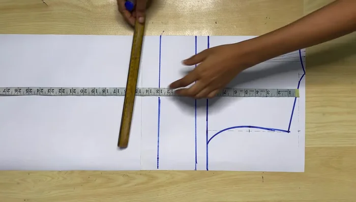 Adjusting armhole length: Add back the 1 inch taken earlier for the DT at the armhole to restore the armhole length.